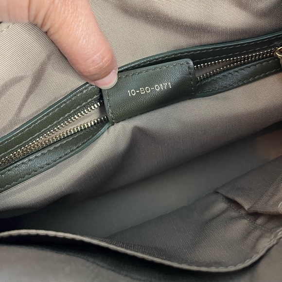 Dior Dark Olive Green Cannage Leather Granville Polochon Satchel - Picture 10 of 14